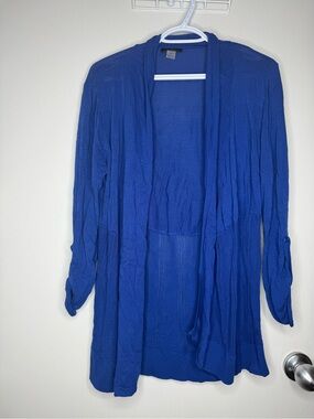 Renuar Royal Blue Open-Front Lightweight Cardigan